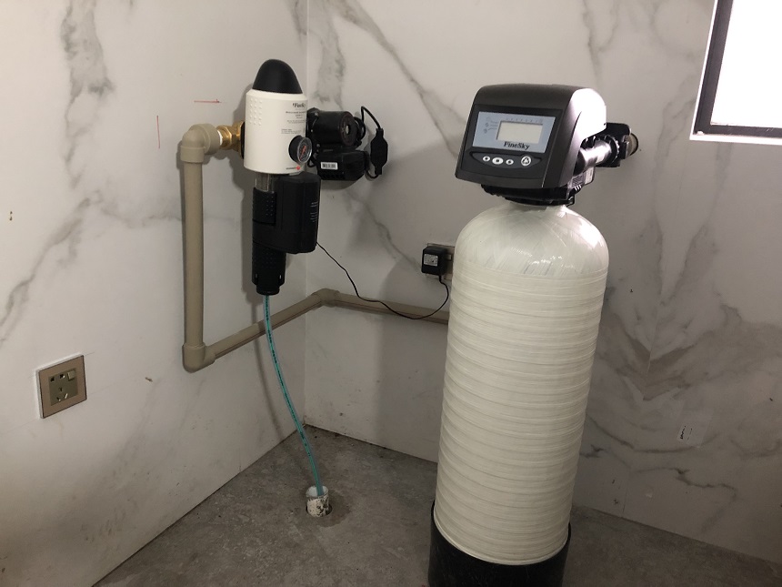 ?深圳幸福里客戶安裝前置過濾器+中央凈水器案例